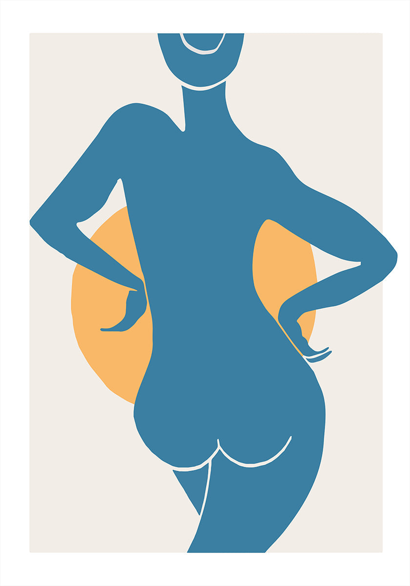 Plagát modrej ženy