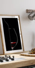 Red Wine and Bottle Plakat - Posterbox.no