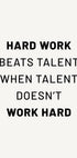 Hard Work Beats Talent Plakat - Posterbox.no