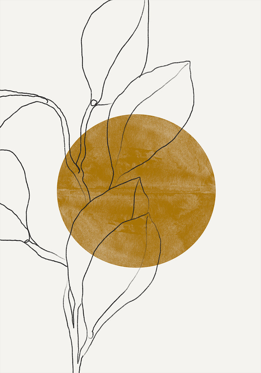 Line Leaf Harmony poszter