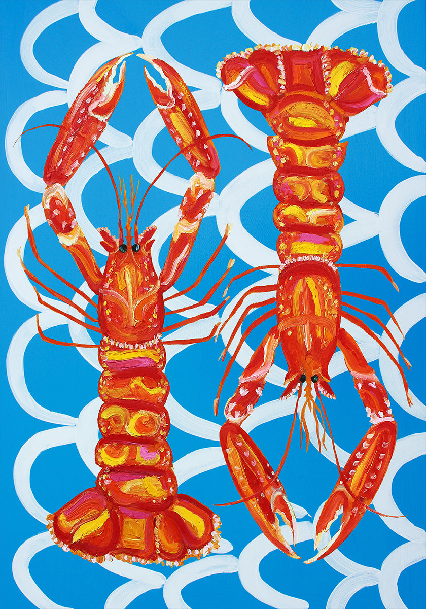 Langoustines sinisel plakatil