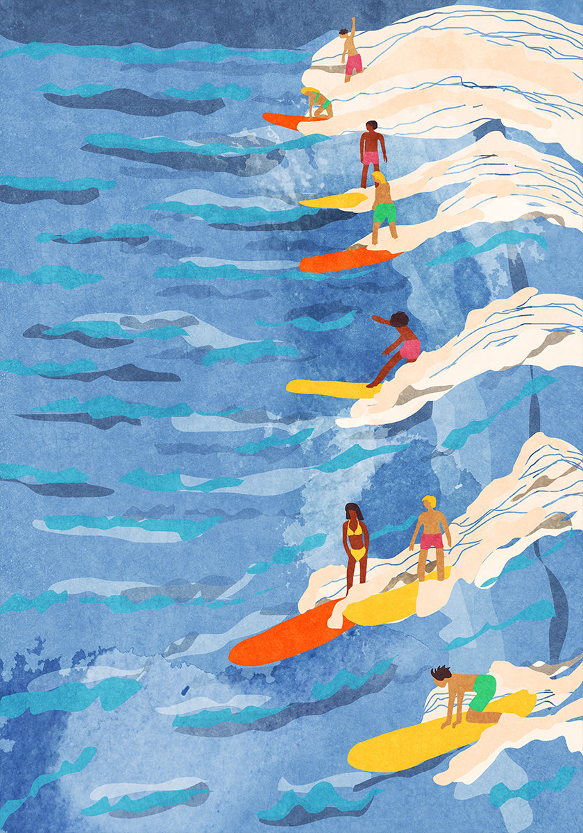 Afiș de surfing la rece