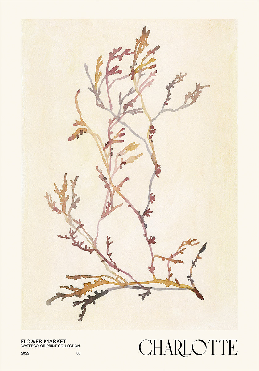 Watercolor print collection. Flower market - Charlotte