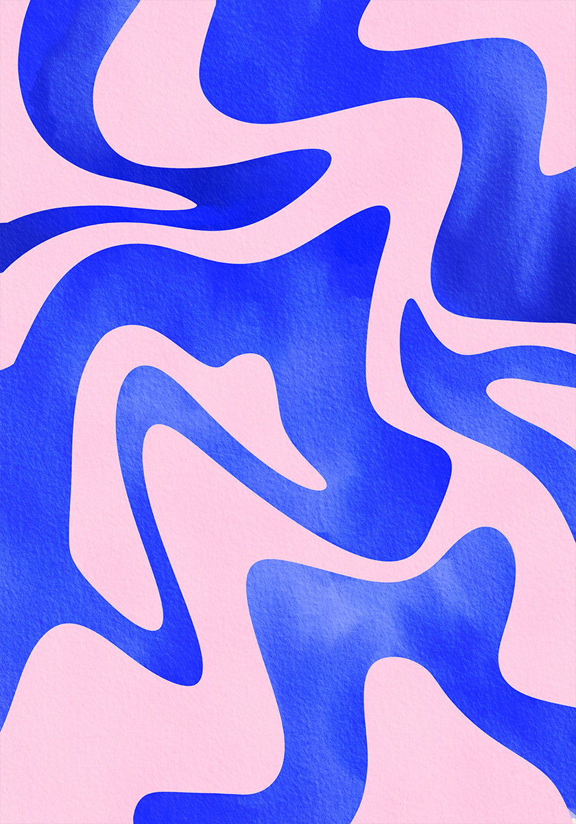 Abstract Blue Wave plakatas