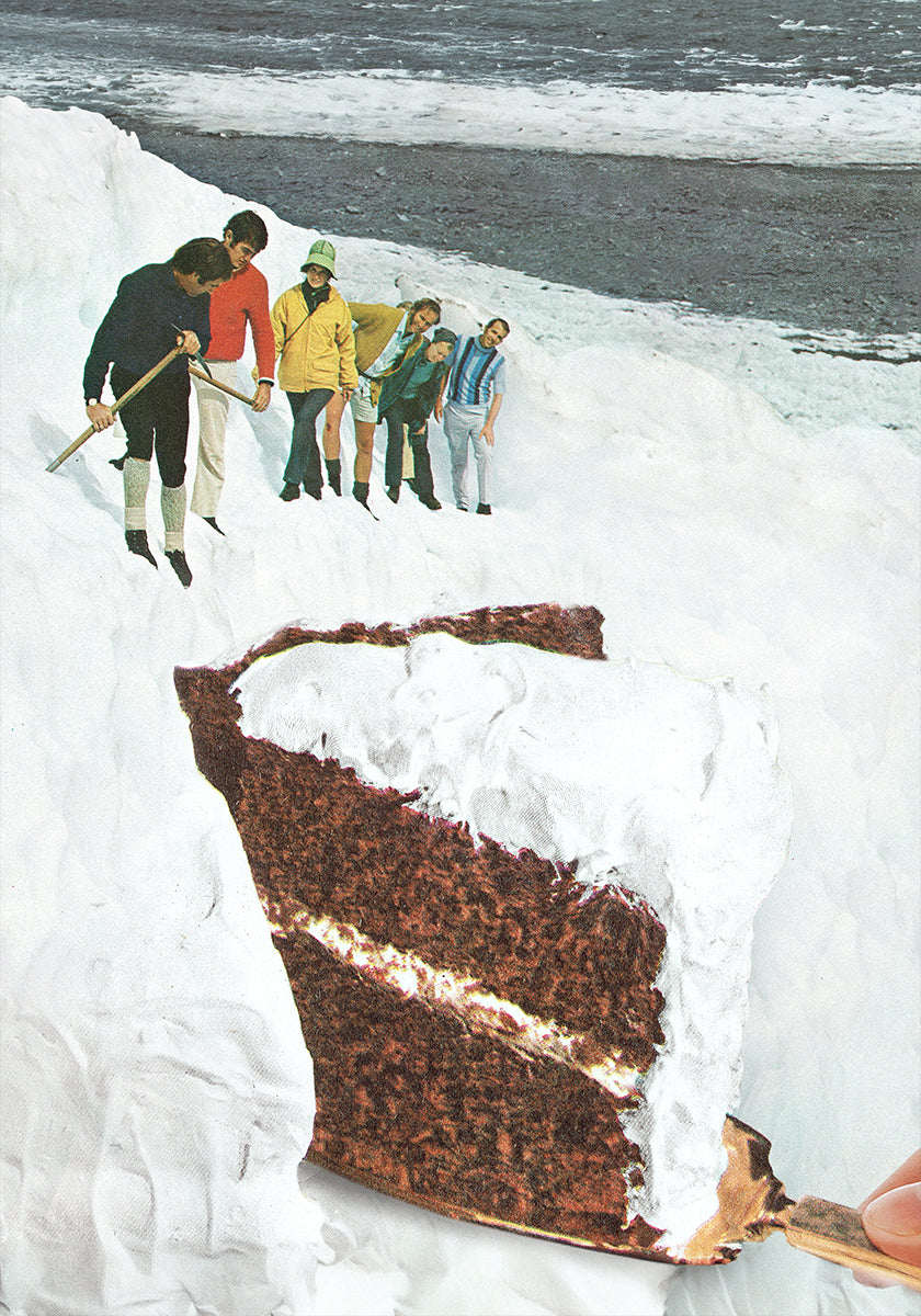 Glacier Calving Cake – magustoidu lumemäe plakat