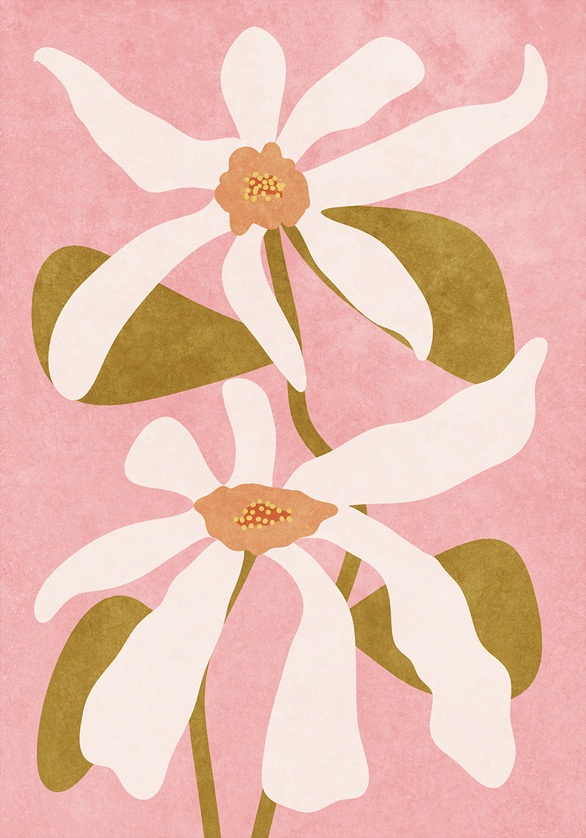 Abstraktsed lilled plakatil