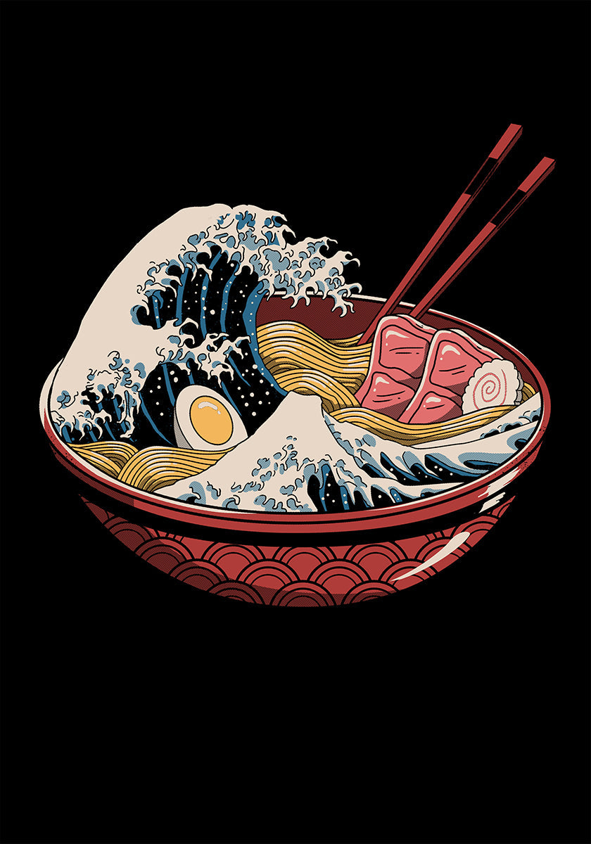 Veľký plagát Ramen Wave