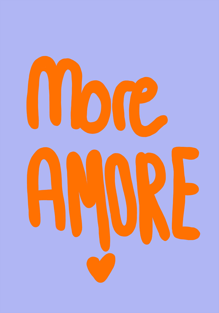 Bold Typography in Vibrant Orange Poster