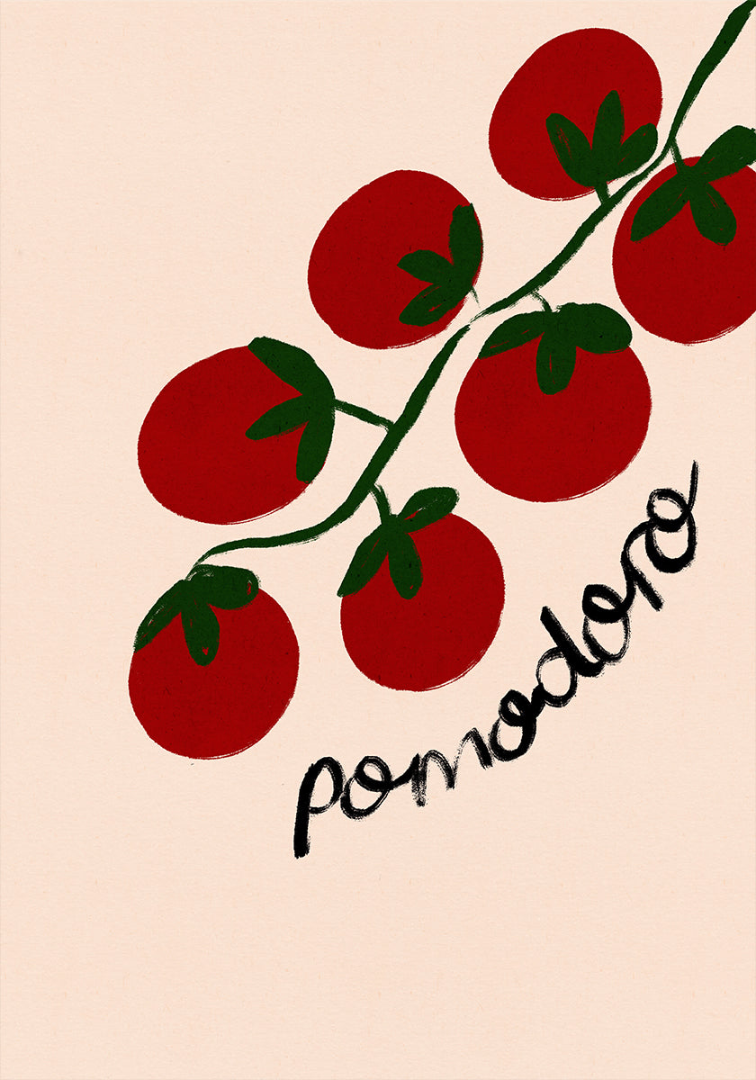 Pomodoro tomati Itaalia toidu plakat