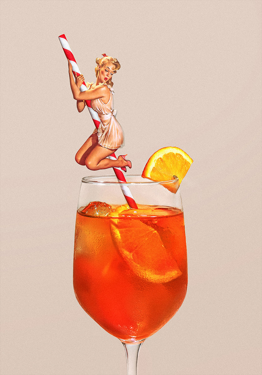 Poster retro cocktail Spritz
