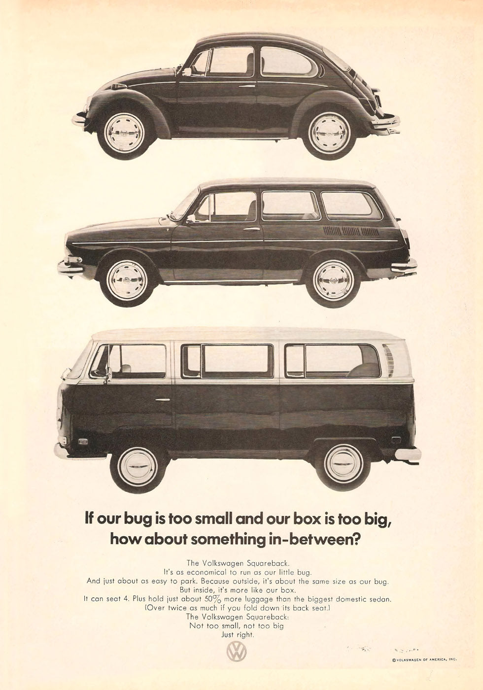 Vintage VW Ad Plakat - Posterbox.no