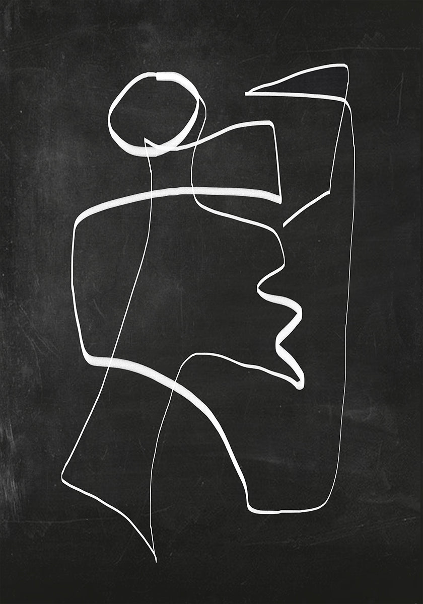 Abstract Line Art 6 2 Plakatas