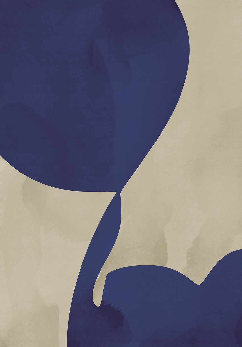 Navy Flow abstraktus plakatas