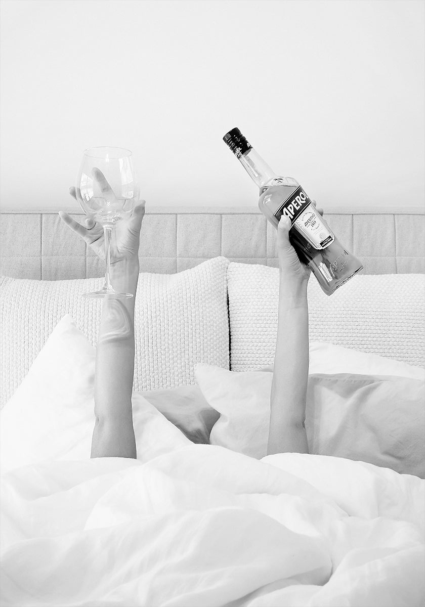 Aperol In Bed Low Key Poster