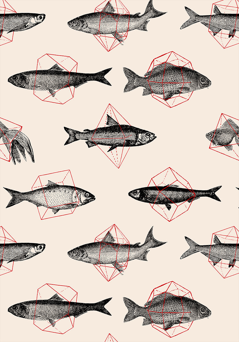 Fishes In Geometrics Nº4 poszter