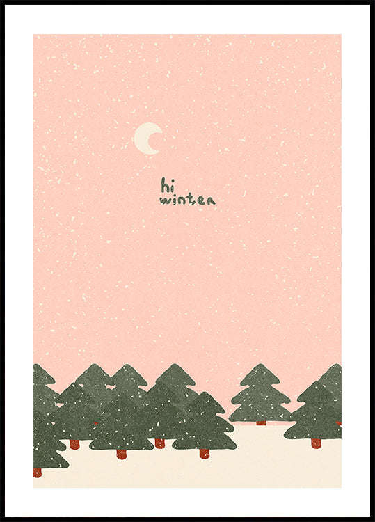 Maagiline lumesadu metsas Plakat