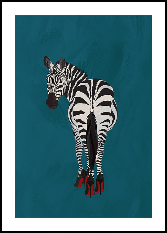 Poster cu tocuri zebra