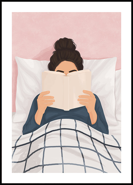 Meedchen Liest e Buch Poster