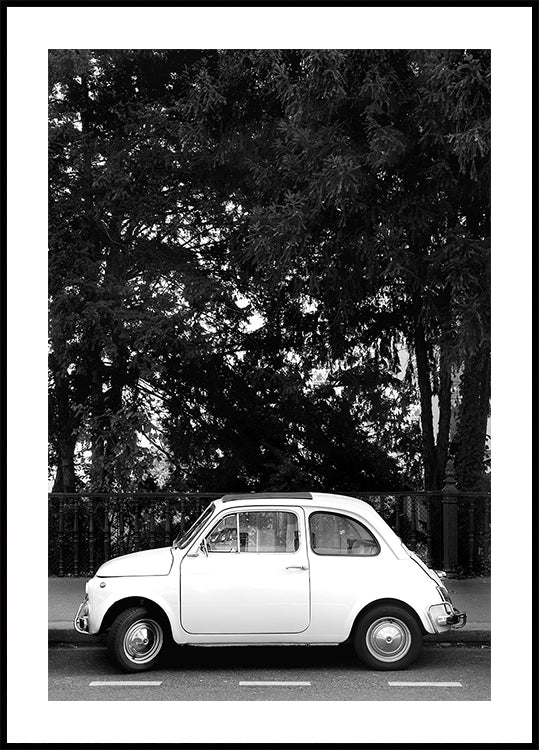 Mini-Auto-Schwarzweiß-Poster