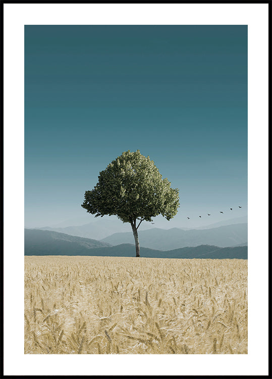 Green Tree In The Field Plakat - Posterbox.dk