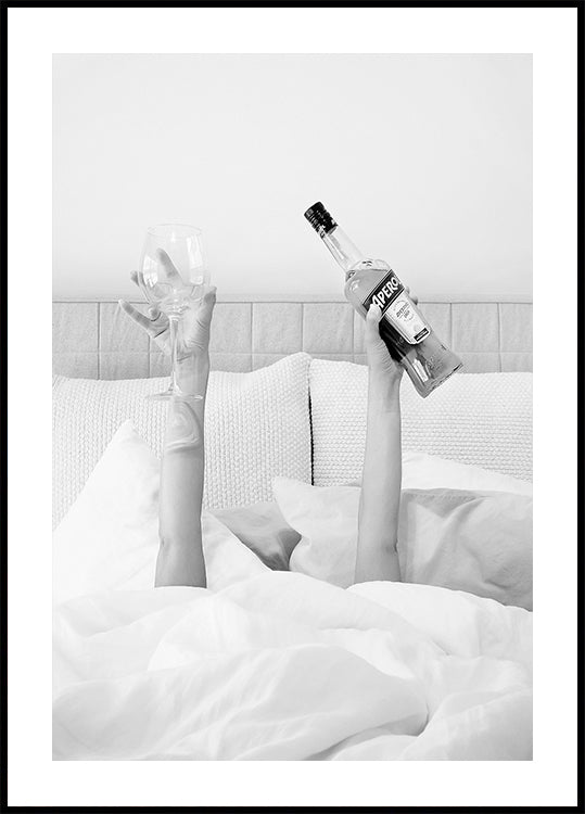 Aperol In Bed Low Key Poster