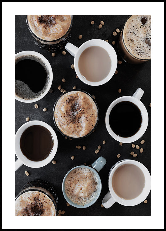 Variety of Coffee Cups Plakat - Posterbox.dk