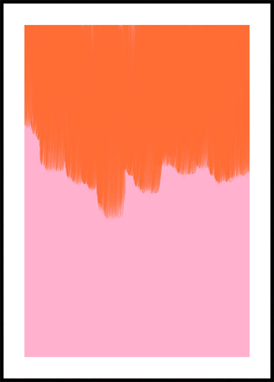 Orange Over Blossom Poster