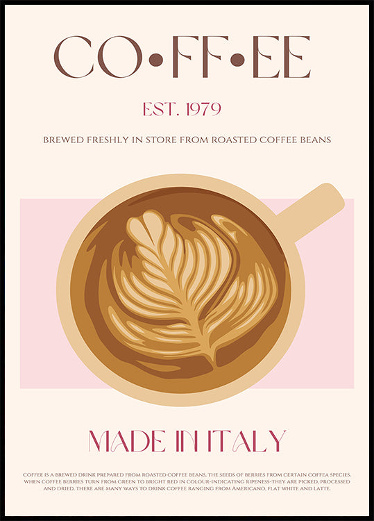 Plagát talianskej kávy
