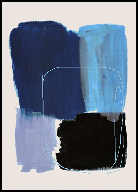Abstrakte Pinselstriche 120x Poster