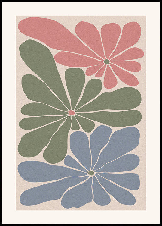 Three Flowers Plakat - Posterbox.dk