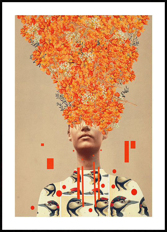 Bird Flight In Autumn Poster