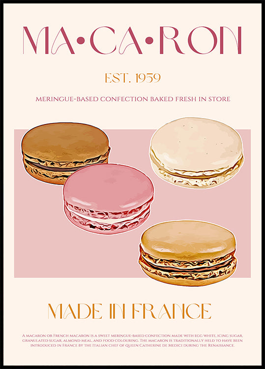 Prantsuse Macaron Delighti plakat