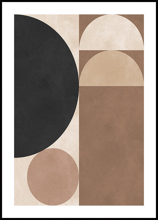Rudos geometrijos 6 plakatas