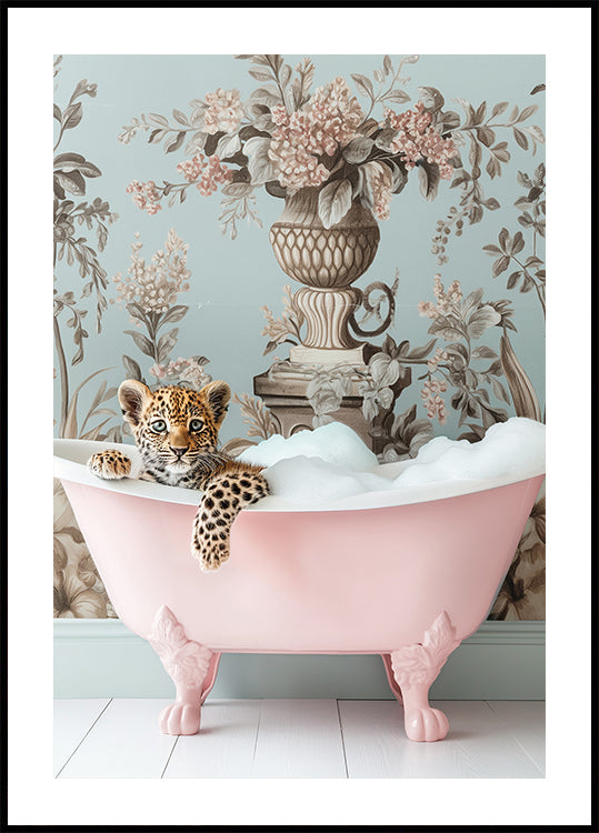 Leopard’s Pink Bubble Bath Plakat