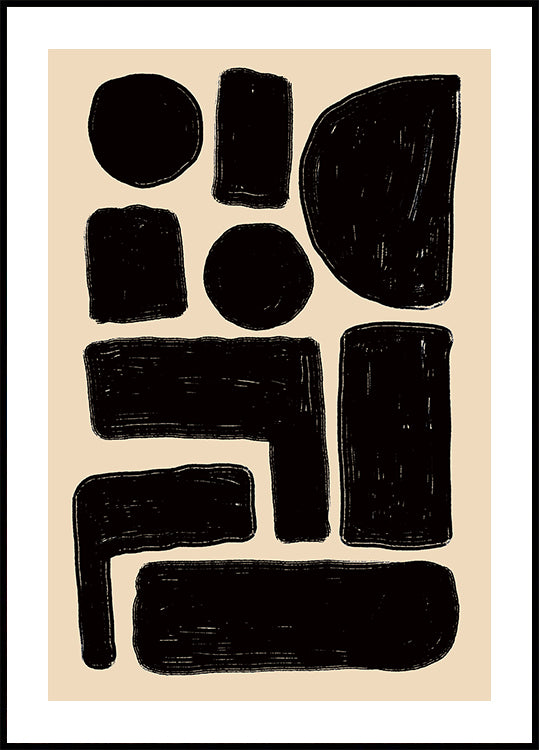 Poster Forme negre abstracte