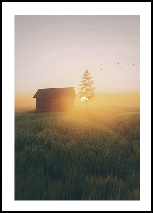 Sunset In The Field Plakat - Posterbox.dk