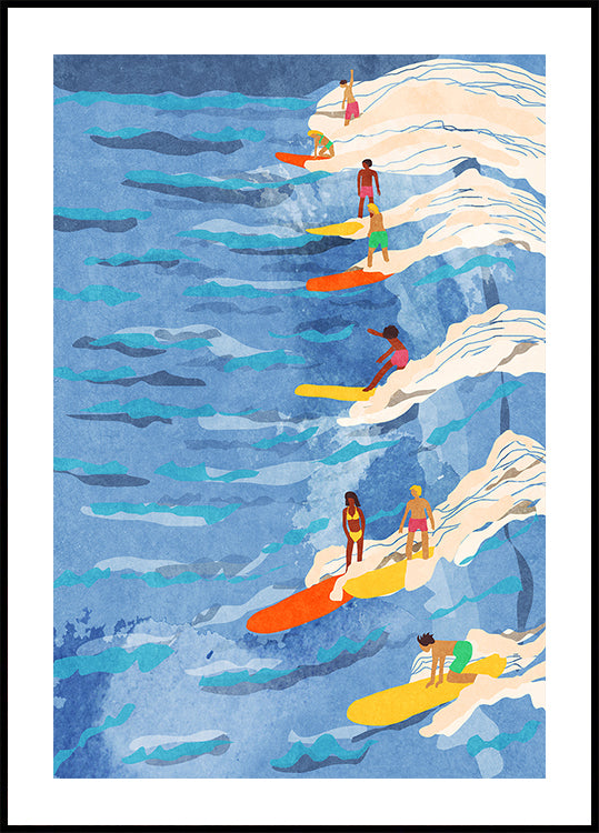 Afiș de surfing la rece