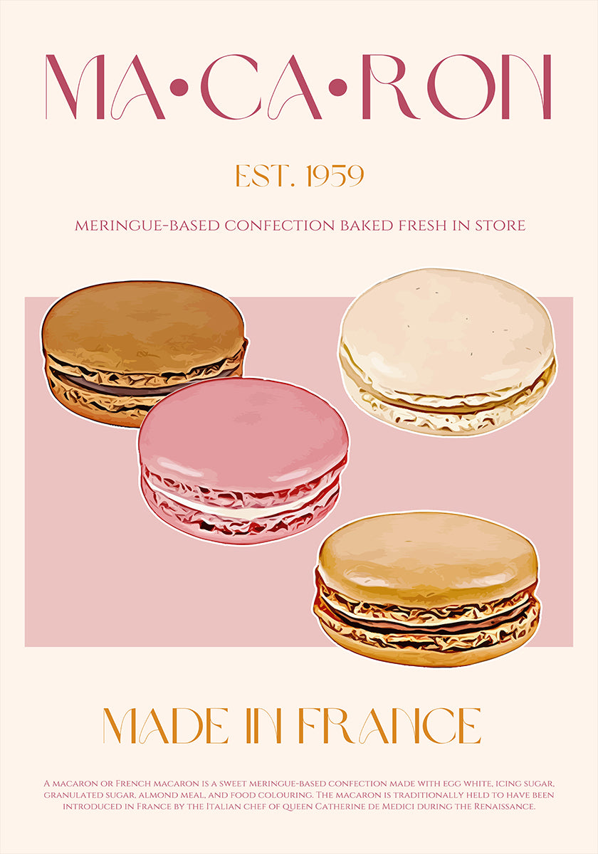Prantsuse Macaron Delighti plakat