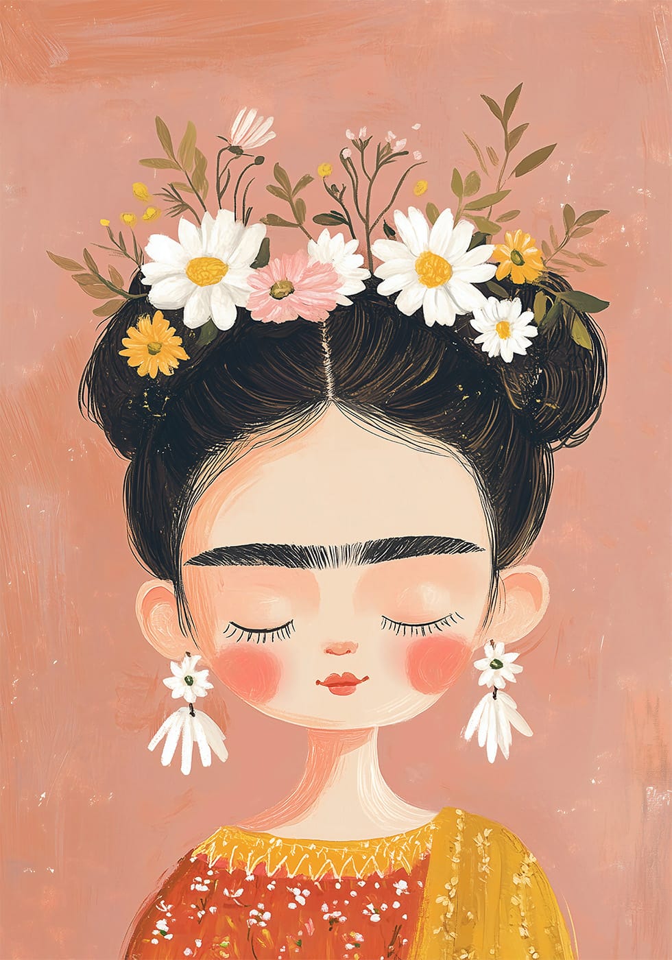 Frida Kahlo Artistic Painting Plakat - Posterbox.dk