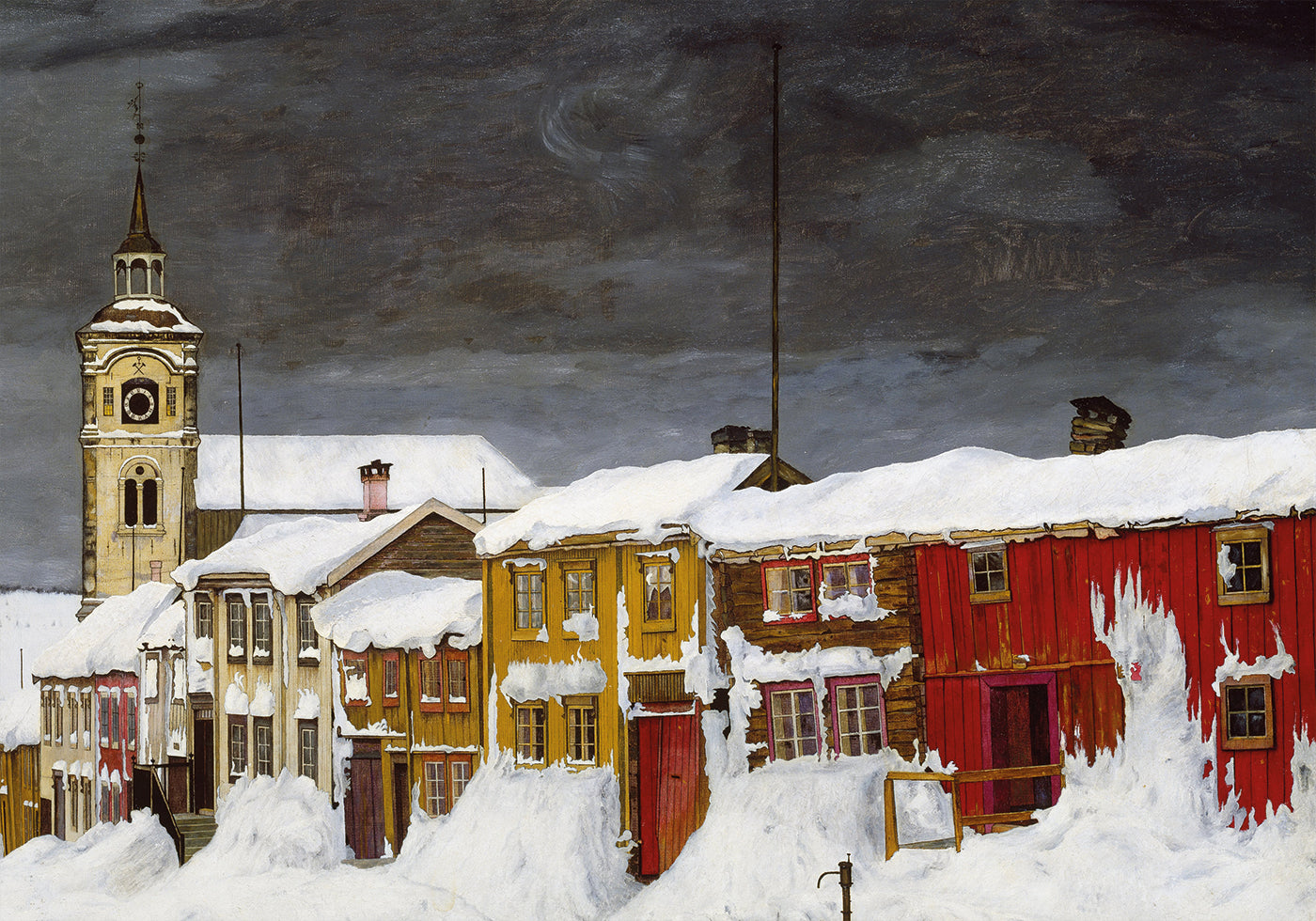 Gate i Røros By Harald Sohlberg Poster Plakat - Posterbox.dk