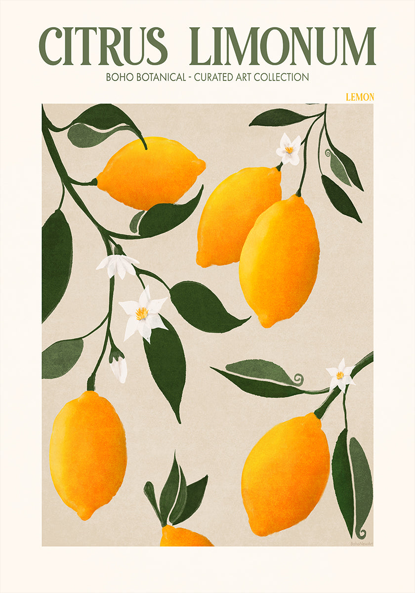 Golden Citrus Delight Plakat