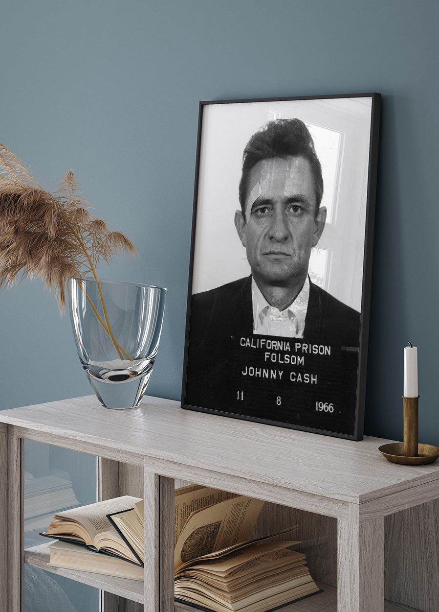 Johnny Cash Mug Shot Plakat - Posterbox.dk
