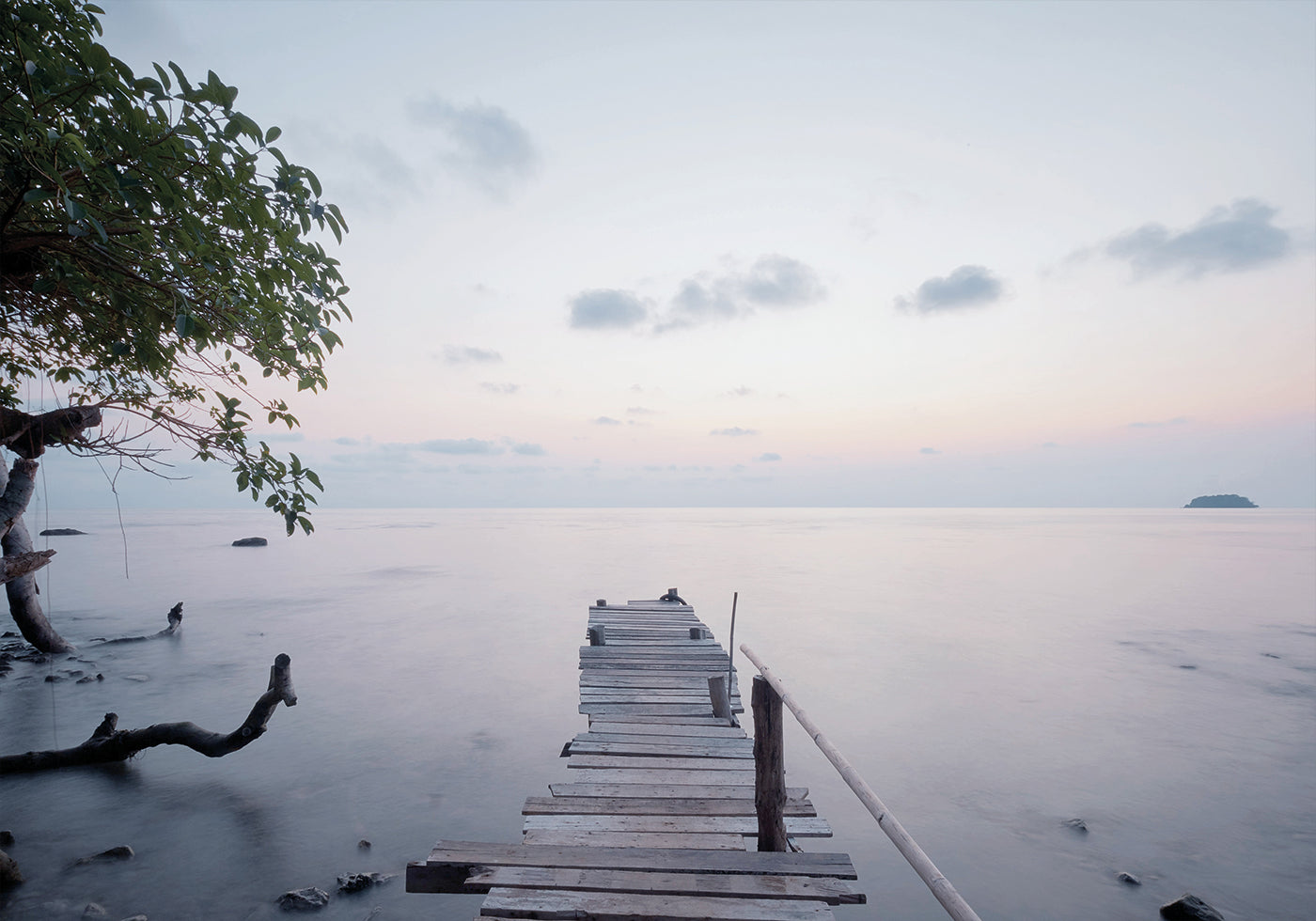 Tranquil Morning Pier Plakat - Posterbox.dk