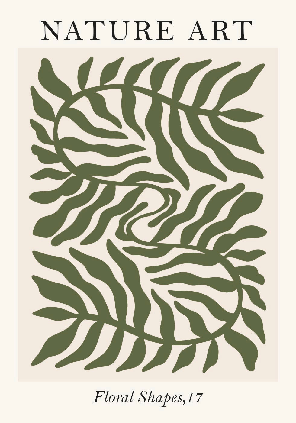 Nature Art Floral Shapes Plakat - Posterbox.dk