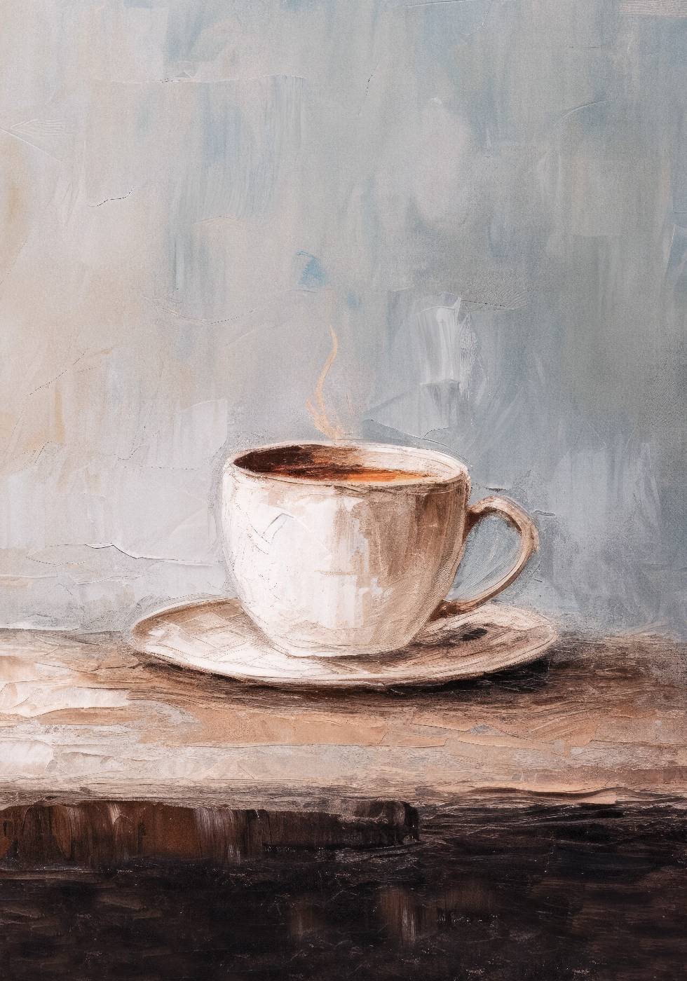 Neutral Coffee Art Moody Kitchen Plakat - Posterbox.dk