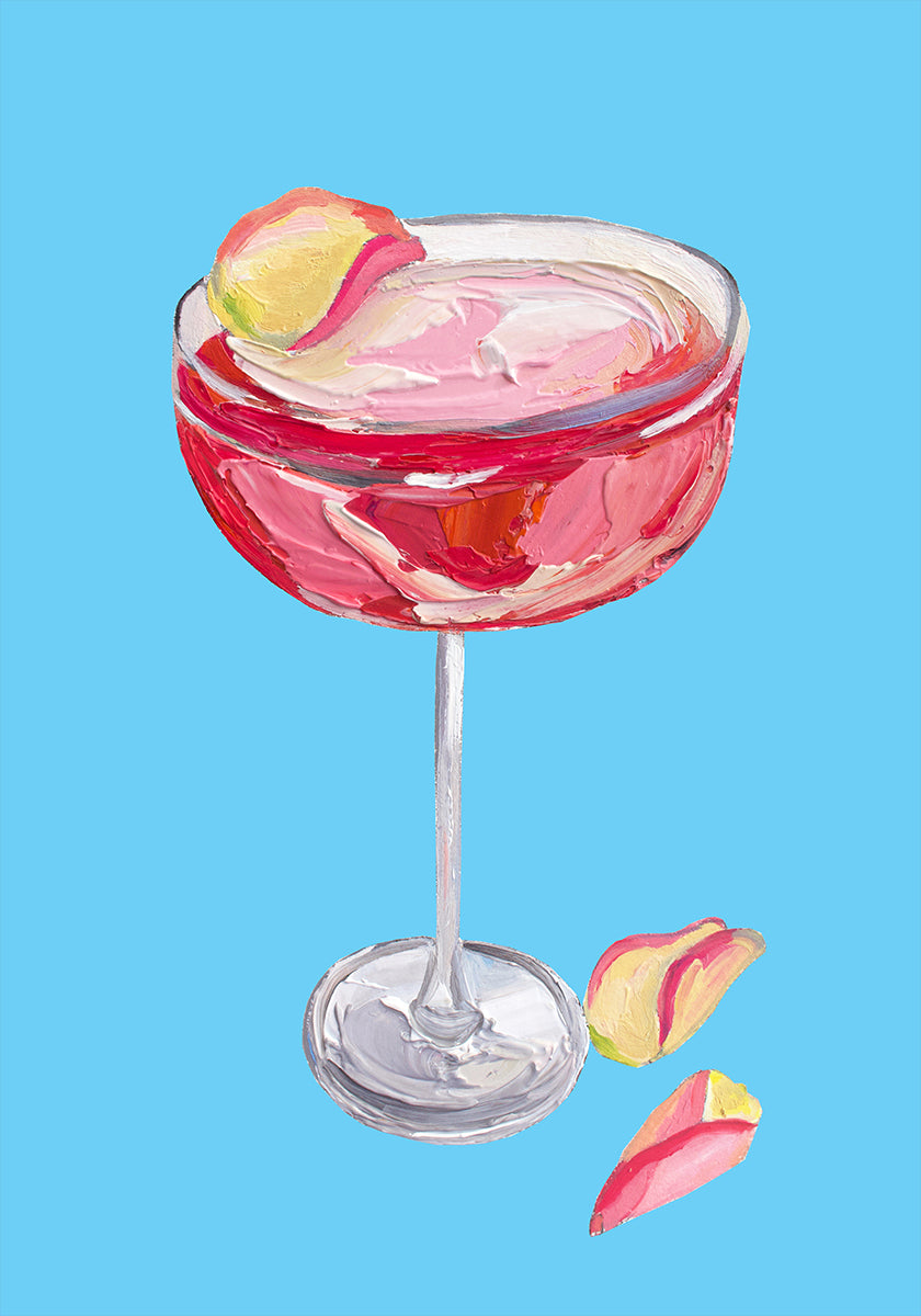 Sparkling Rose Gin kokteiliplakat