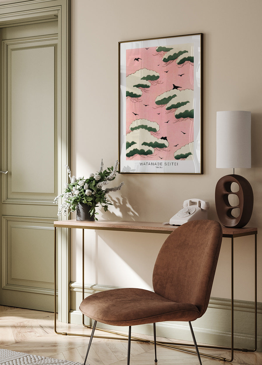 Pink Sky By Watanabe Seitei Plakat - Posterbox.dk