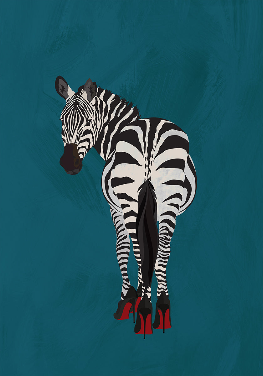 Zebra heels poszter