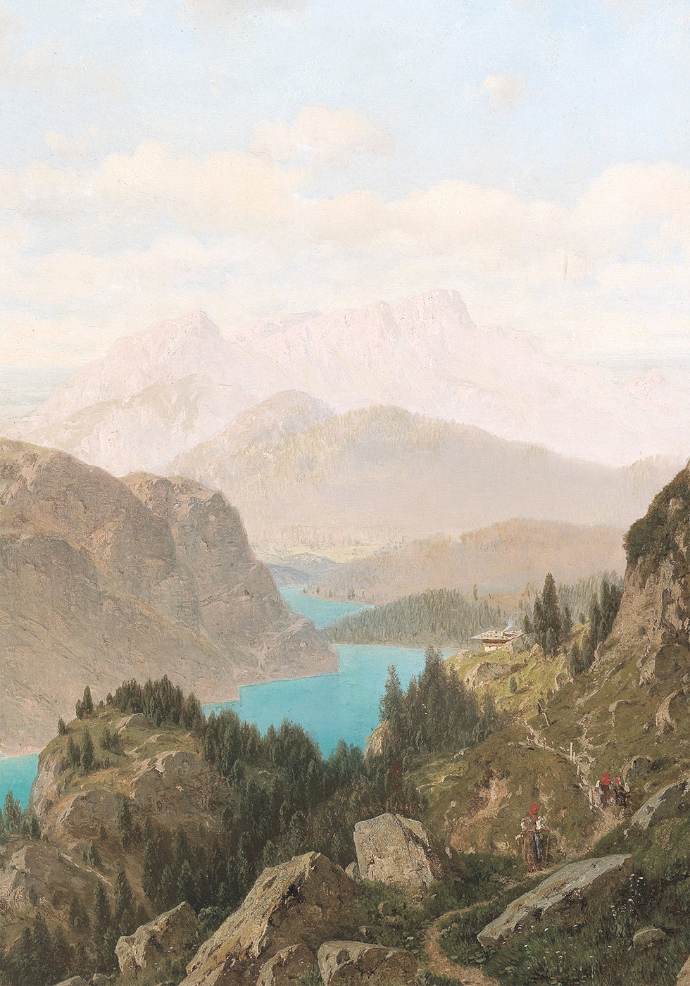 View Of The Königssee And The Untersberg By Josef von Schlögl Plakat - Posterbox.dk