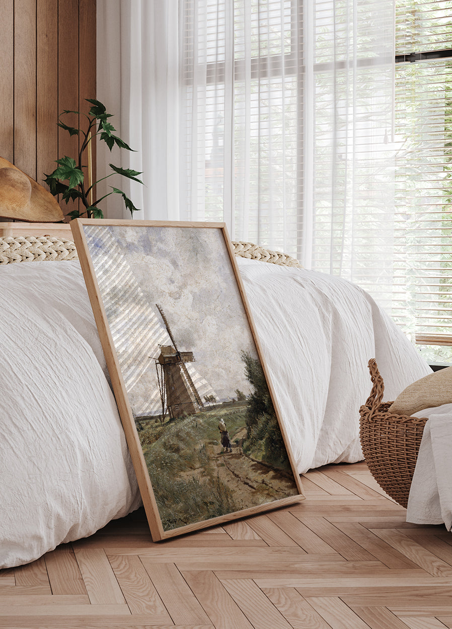 Windmühle Bei Ahrenshoop By Carl Malchin Plakat - Posterbox.dk